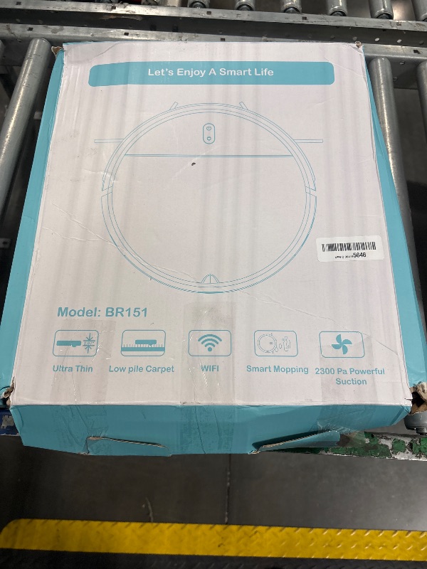Photo 1 of ***USED***Missing Control***
Robot Vacuum and Mop Combo, 2 in 1 Mopping Robot Vacuum Cleaner with Schedule, Wi-Fi/Voice/App, Strong Suction, Ease of Use, Self-Charging Robotic Vacuum, Slim, Ideal for Hard Floor, Pet Hair, Carpet. 