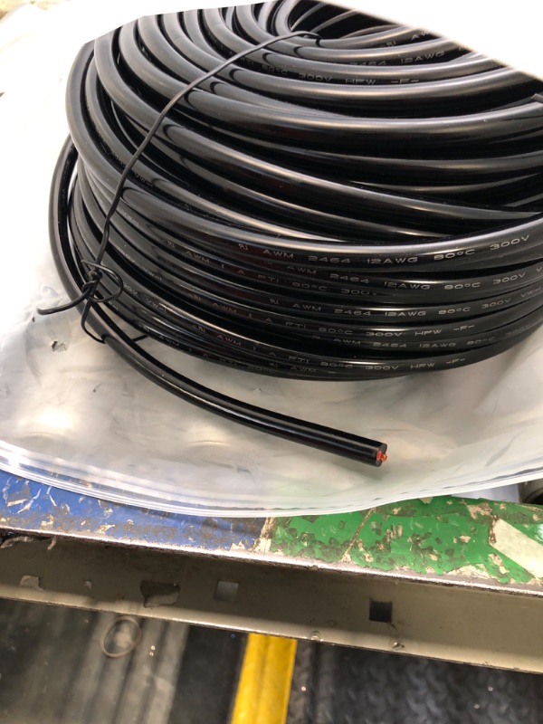 Photo 1 of 12 Gauge 2 Conductor Electrical Wire 12 AWG Wire Stranded PVC Cord Oxygen-Free Copper Cable 200FT/61M for Outdoor Lighting Automotive Battery Solar Panel (12/2AWG-200FT)