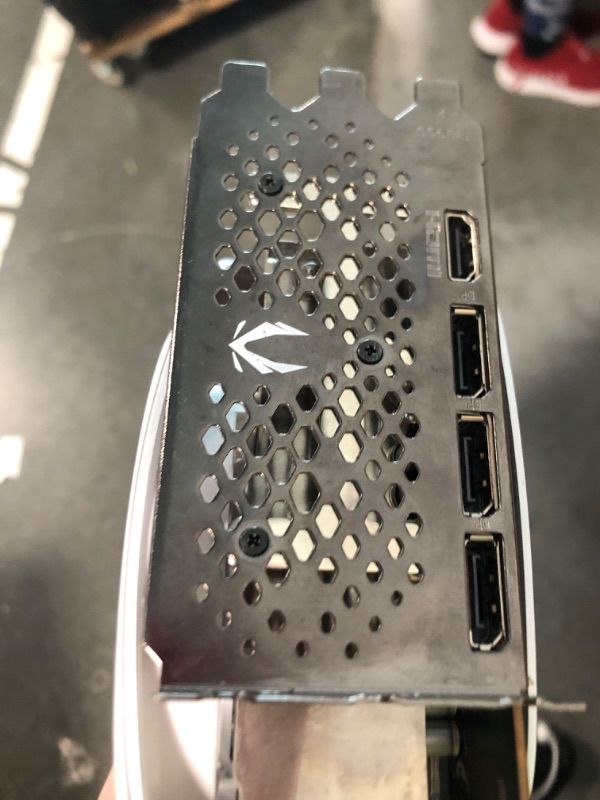 Photo 1 of **used** 3/20, minor damage on radiator very small dents , does not display video/needs repairs***
ZOTAC Gaming GeForce RTX 4080 Super Trinity OC White Edition DLSS 3 16GB GDDR6X 256-bit 23 Gbps PCIE 4.0 Gaming Graphics Card, IceStorm 2.0 Advanced Cooling