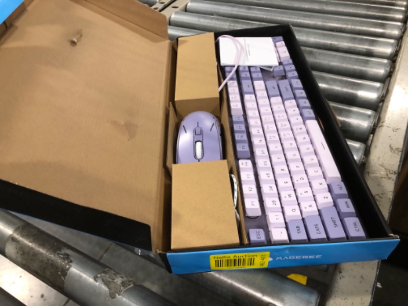 Photo 1 of Gaming Keyboard and Mouse Combo, K1 RGB LED Backlit Keyboard with 104 Key Computer PC Gaming Keyboard for PC/Laptop (Purple)