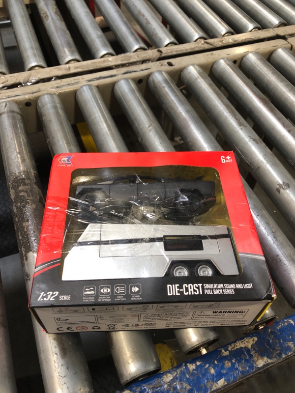 Photo 1 of Pickup Trailer RV Model, Metal Pick-Up Truck Trailer Toy with Motorcycle, Toy Truck with Sound/Light/Pull Back/Realistic Interior Exterior,Ideal Toy Car Vehicle Gifts (1/32 Black Pickup Trailer RV)