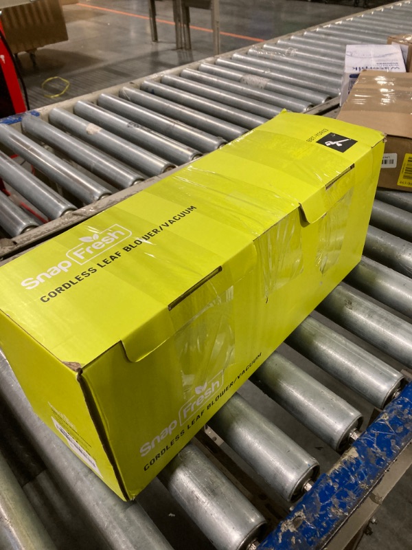 Photo 1 of ***charging station damaged, missing 2 metal piece, battery unable charge, sell for parts*** SnapFresh Cordless Blower & Vacuum - 2 in 1 Electric Blower with 4.0Ah Lithium Battery & 2h Fast Charger, 20V Handheld Vacuum Sweeper with Bag for Small Trash, Ca