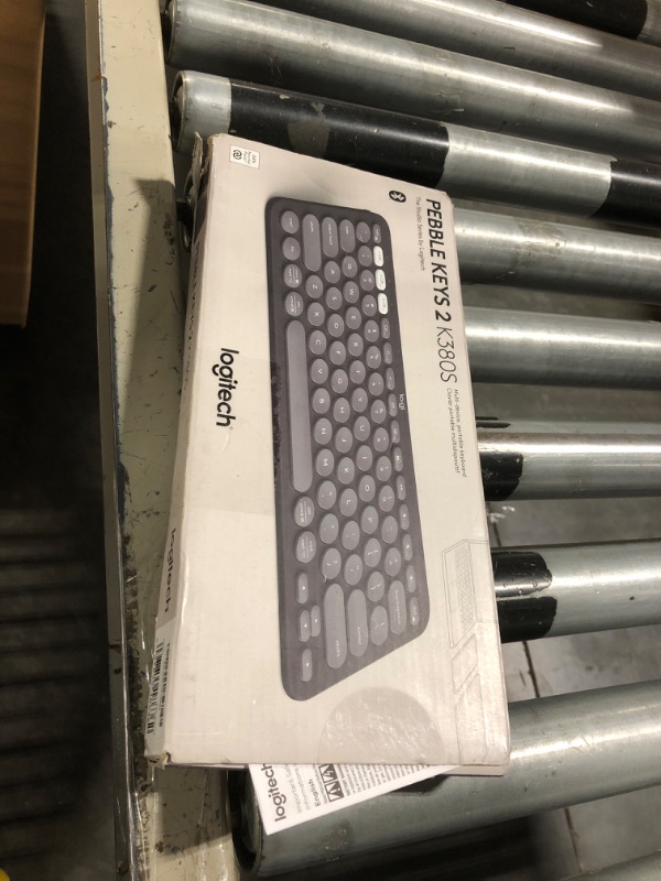 Photo 1 of Logitech Pebble Keys 2 K380s, Multi-Device Bluetooth Wireless Keyboard with Customizable Shortcuts, Slim and Portable, Easy-Switch for Windows, macOS, iPadOS, Android, Chrome OS - Tonal Graphite