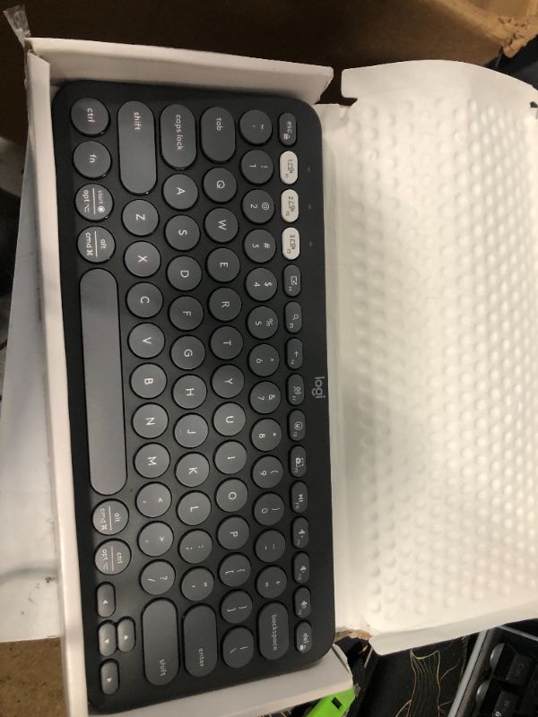 Photo 1 of Logitech Pebble Keys 2 K380s, Multi-Device Bluetooth Wireless Keyboard with Customizable Shortcuts, Slim and Portable, Easy-Switch for Windows, macOS, iPadOS, Android, Chrome OS - Tonal Graphite