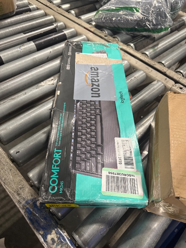 Photo 1 of Logitech MK345 Wireless Combo Full-Sized Keyboard with Palm Rest and Comfortable Right-Handed Mouse, 2.4 GHz Wireless USB Receiver, Compatible with PC, Laptop,Black