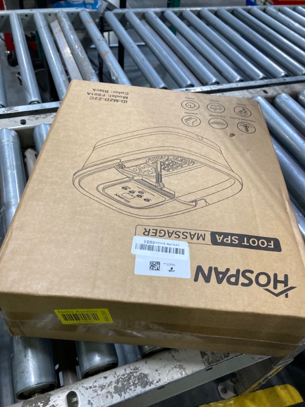 Photo 1 of HOSPAN Collapsible Foot Spa with Heat, Bubble, Red Light, and Temperature Control, Foot Bath Massager with 8 Shiatsu Massage Rollers, Pedicure Foot Spa for Relaxation and Stress Relief, Black