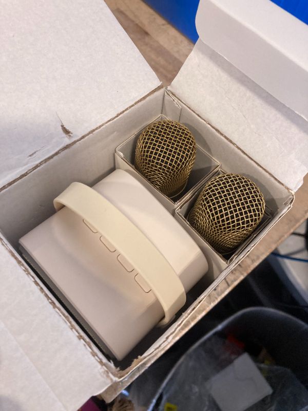 Photo 1 of Mini Karaoke Machine with 2 Wireless Microphones: HWWR Portable Karaoke Machine with LED Lights, Kids Christmas Brithday Gifts, Toys for Girls Boys Age 3,4,5,6,7,8,9,10,11,12+ Home Party