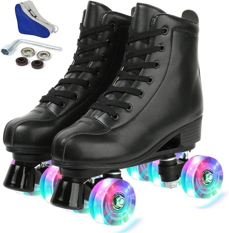 Photo 1 of **SIMILAR ITEM** black   Nattork Adjustable Inline Skates for Kids, Girls Roller Skates with Light up Wheels black 