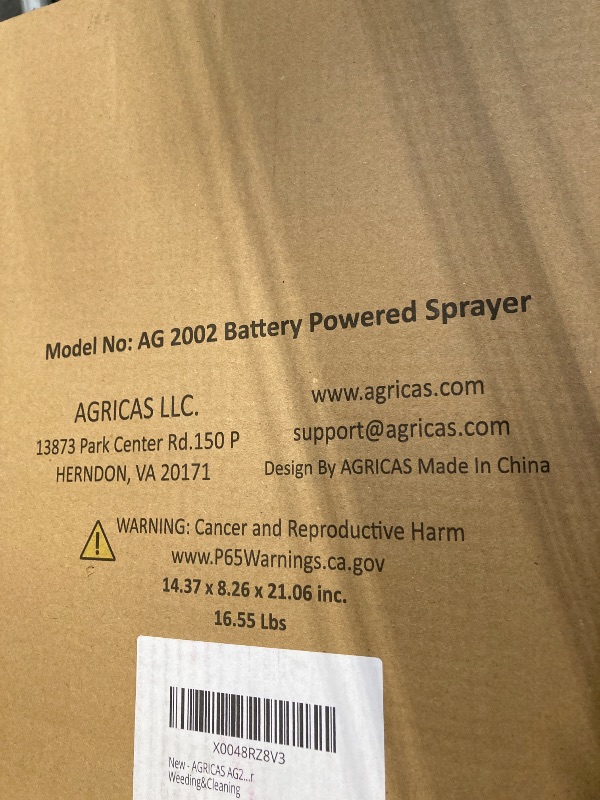 Photo 1 of AGRICAS 4.2 Gal Battery Powered Backpack Sprayer-Multifunctional Weed Sprayer for Lawn&Garden with Adjustable Nozzles and Shoulder Strap, High-Pressure Spray Hose for Weeding&Cleaning