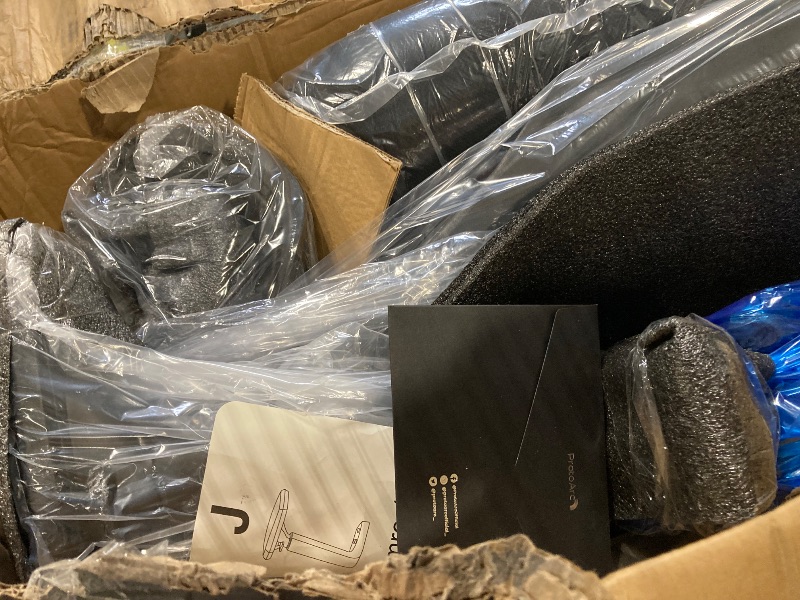 Photo 1 of ***VERY DAMAGE BOX*** ProtoArc Ergonomic Office Chair, EC100 Big and Tall Mesh Computer Desk Chair with 30% Thicker Saddle Shaped Spring Cushion, Lumbar Support, Adjustable Headrest, Armrest for Home and Office - Black