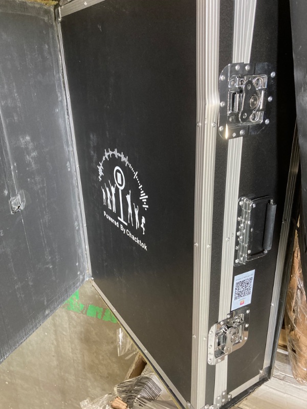 Photo 1 of HARZHI Portable Photo Booth Compatible with Any Ipad, Separable Triangular Ipad Photo Booth for Christmas Wedding Party Shell Stand Software APP Control Ring Light, Flight Case