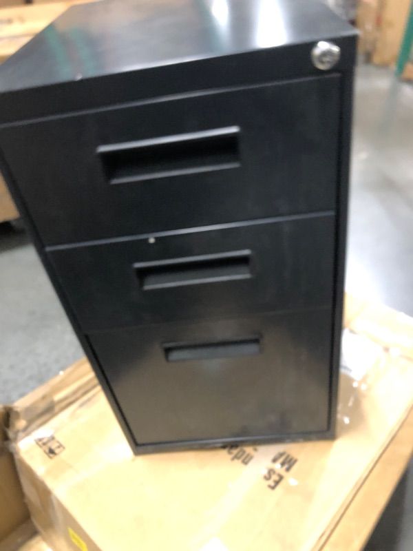 Photo 1 of Alera ALEPABBFCH 3-Drawers Box/Box/File Legal/Letter Left or Right 14.96 in. x 19.29 in. x 27.75 in. Pedestal File Drawer - Charcoal