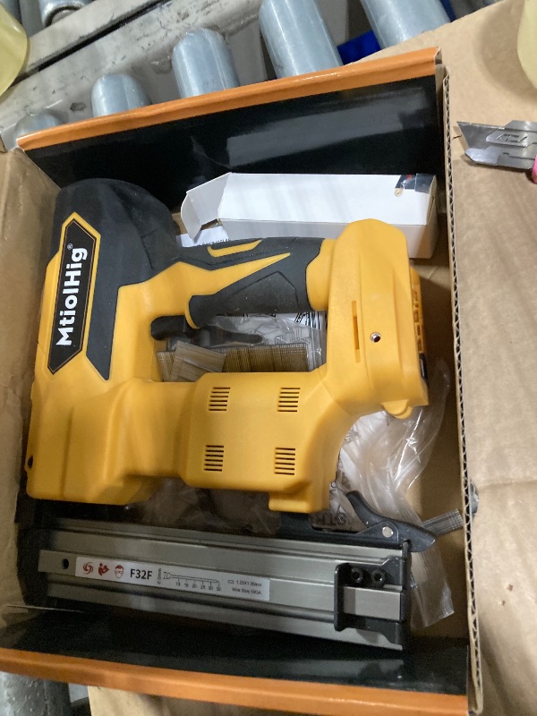 Photo 2 of ***UNTESTED/MAY NOT FUNCTION***Cordless 18GA Brad Nailer for Dewalt 20V Max, 18 Gauge Nail Gun with 1000 Nials for Wood Carpentry, Brushless, 2 Mode, 5/8 to 1-1/4 Inch, Tool Only