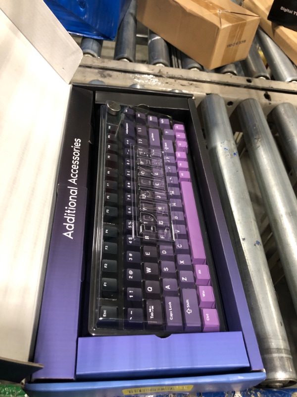 Photo 1 of EPOMAKER HE75 Mag Wireless Gaming Keyboard with Hall Effect Switch and Changeable Knob Module, Rapid Fast Magnetic Keyboard with Adjustable Trigger, 2.4G/Bluetooth Keyboard, RGB Backlit (Black Purple)