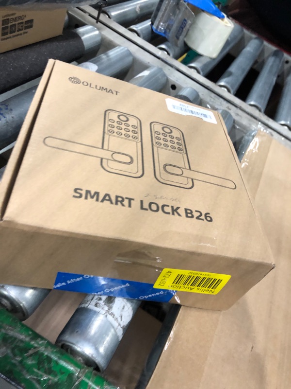 Photo 1 of Smart Door Lock with Handle: Keyless Entry Door Lock with Gateway Door Sensor - Keypad Smart Door Lock - Remote Control Digital Lock for Front Door - Compatible with Alexa to Control