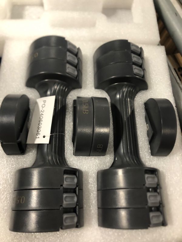 Photo 1 of Adjustable Dumbbells Hand Weights Set: Sportneer 1 Pair 0.9-4.5KG (0.9-2.3KG) Fast Adjust Dumbbell Weight 6 In 1 Free Weights Barbells For Women Men Home Gym Workout Exercise Strength Training