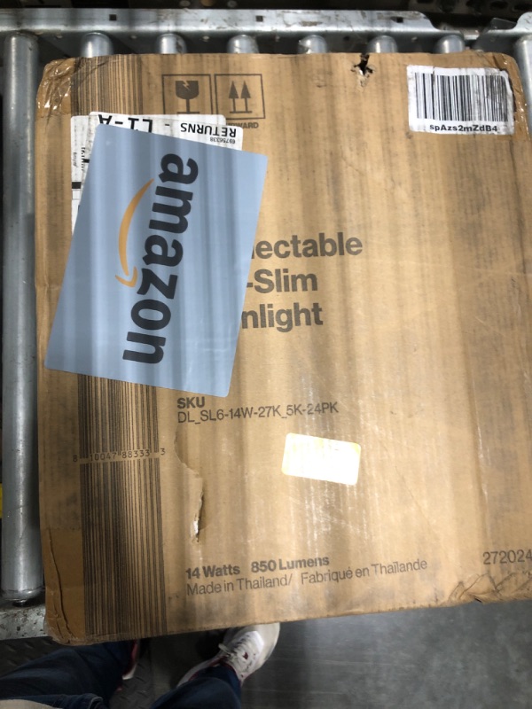 Photo 1 of Sunco 24 Pack 6 Inch Ultra Thin LED Recessed Ceiling Lights Smooth Trim Selectable CCT 2700K, 3000K, 4000K, 5000K, 6000K, Dimmable 14W=100W Wafer Thin Canless with Junction Box