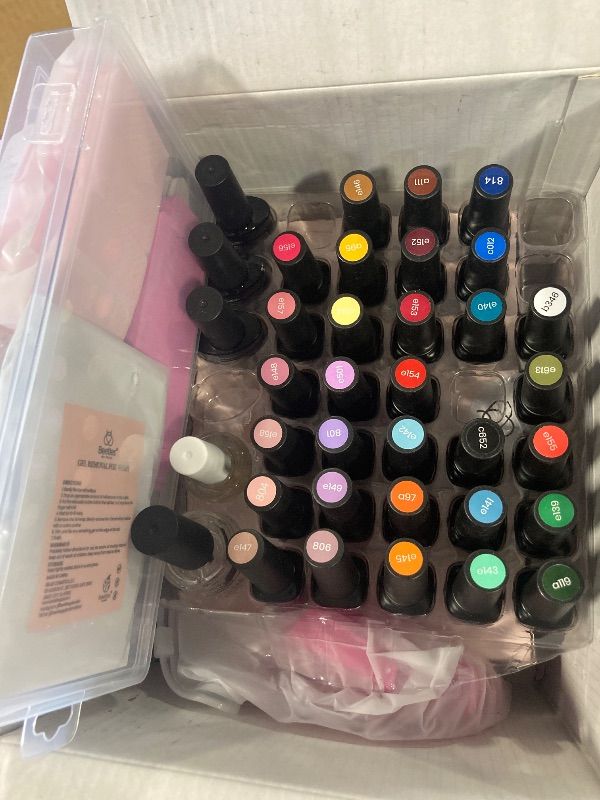 Photo 4 of ***Missing some items***
Beetles Gel Nail Polish Kit with U V Light 68 Pcs Emotional Spectrum 35 Colors Gel Polish Nail Kit with Base and Matte&Glossy Top Coat Soak Off All Season Manicure Tools