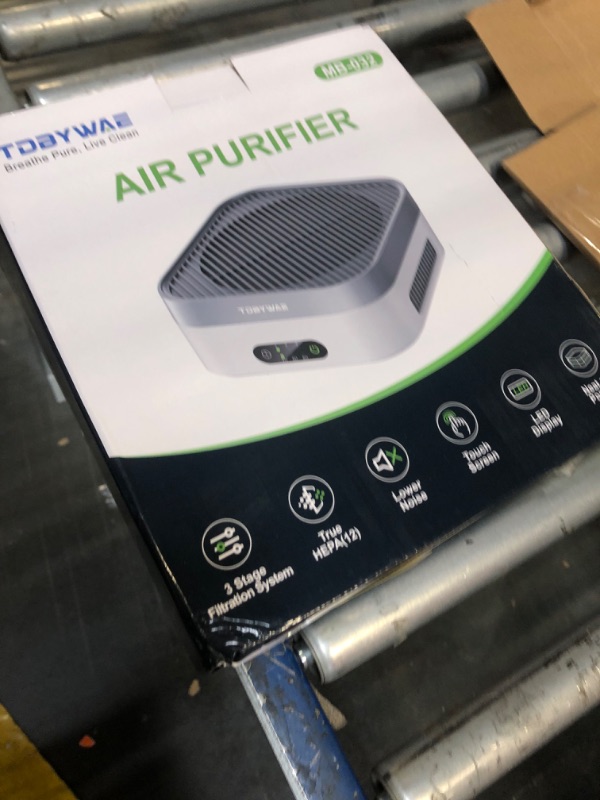 Photo 2 of ***BROKEN Type-C Power Cord*** Air Purifiers for Home,TDBYWAE Air Purifier for Bedroom Up to 600 ft², H13 True HEPA Air Purifier for Pets Dust Dander Pollen Odor Smoke, New Quiet Wind Wheel System, for Desk/Car/Travel