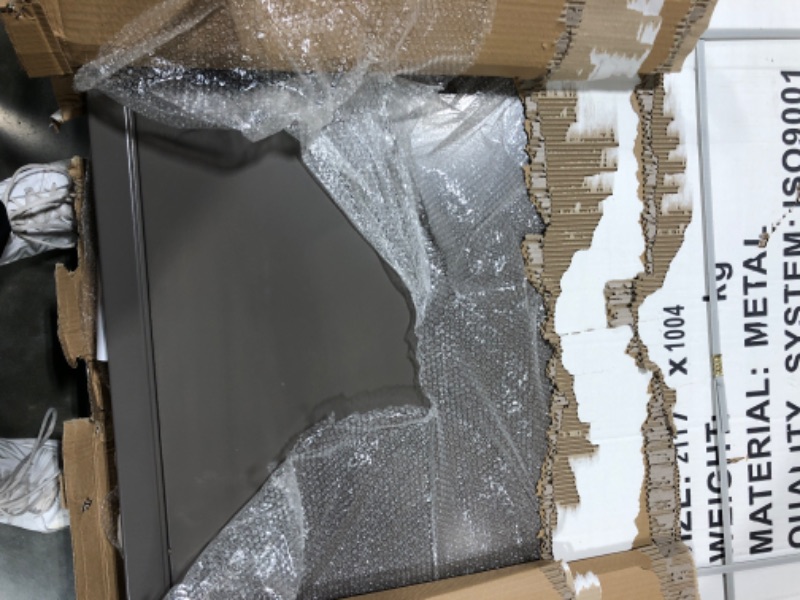 Photo 1 of VIZ-PRO Quick Mount Steel Security Door with Frame and Hardware, Gray Left Side-Hinged Inward, 36" Door Slab