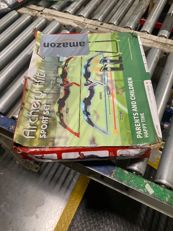 Photo 2 of ***MISSING A BOW AND PIECES*** Bow and Arrow Set for Kids, 2-Pack LED Light Up Archery Set with 20 Suction Cup Arrows, Indoor and Outdoor Toy for Boys Girls Age 4-8 8-12 with Standing Target&2 Quivers, Birthday Gift 3-12 Years Old