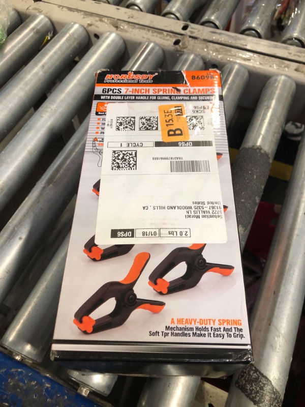 Photo 1 of *ONLY 4* HORUSDY 4-Pack Spring Clamps Heavy Duty, 7-inch Large Plastic Clamps for Crafts with 3.7 Inch Jaw Opening for DIY, Gluing, Clamping and Securing