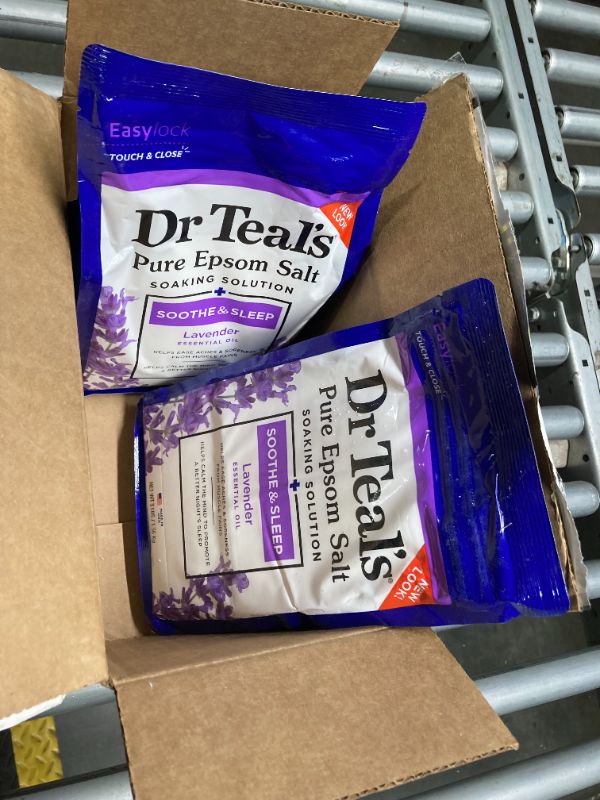 Photo 3 of ***ONLY 2*** Dr Teal's Epsom Salt Magnesium Soak, Soothe & Sleep with Lavender, 3 lb (Pack of 2)