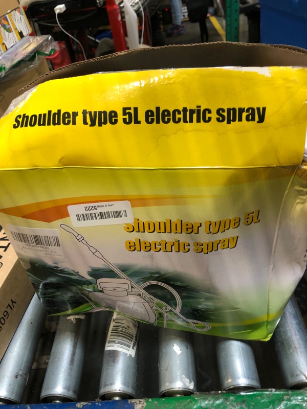 Photo 1 of SideKing 1.35 Gallon/5L Battery Powered Sprayer, Electric Sprayer with USB Rechargeable Handle, Portable Garden Sprayer with 23.6" Telescopic Wand, 3 Mist Nozzles and Adjustable Shoulder Strap