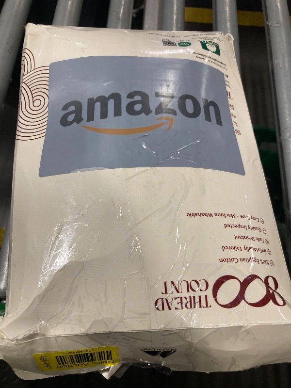 Photo 1 of **USED** Mayfair Linen 100% Egyptian Cotton Queen Fitted Sheet Only - 800 Thread Count 16" Deep Pocket Fitted Sheet, Durable Sateen, All-Around Elastic, Head/Foot Side Indicators, Taupe Queen Fitted Sheet