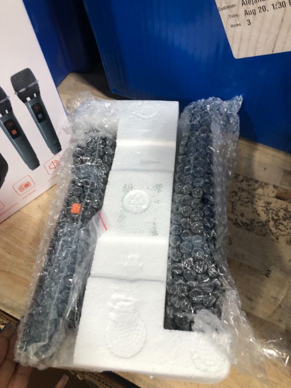 Photo 1 of **MISSING POWER CORD**Karaoke Machine with 2 Wireless Microphones,Portable Karaoke Machine for Adults & Kids,Karaoke Microphone with PA System,Karaoke Speaker Supports for TWS,USB,FM,REC,AUX in,TF Card