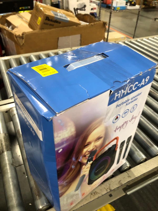 Photo 1 of **MISSING POWER CORD**Karaoke Machine with 2 Wireless Microphones,Portable Karaoke Machine for Adults & Kids,Karaoke Microphone with PA System,Karaoke Speaker Supports for TWS,USB,FM,REC,AUX in,TF Card