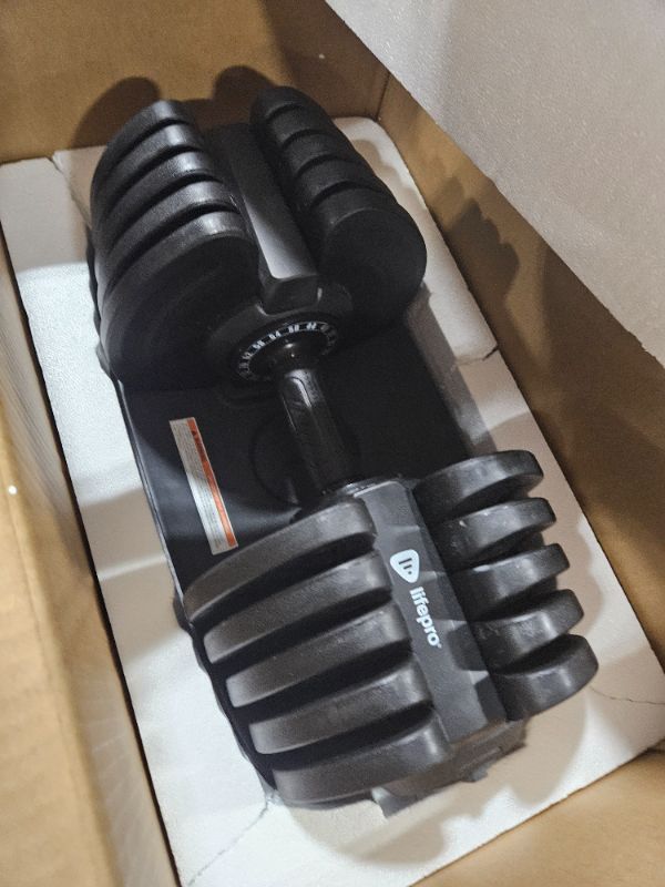 Photo 2 of **USED**
Lifepro Adjustable Dumbbells - 15Lb 25Lb 43Lb 55Lb 90Lb 6in1 Dumbbells Adjustable Weight, Compact Quick Adjustable Dumbbells set/single for Full Body Exercise & Fitness Home Gym