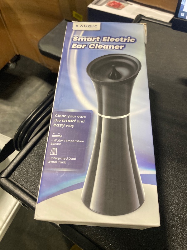 Photo 1 of KAUGIC Upgraded Ear Wax Removal with One-Piece Waste Tank, Safe Ear Cleaner with Water Temperature Sensor, FSA HSA Store Eligible Effective Ear Irrigation Kit & USB-C Cable, IPX7, Semi-Transparent