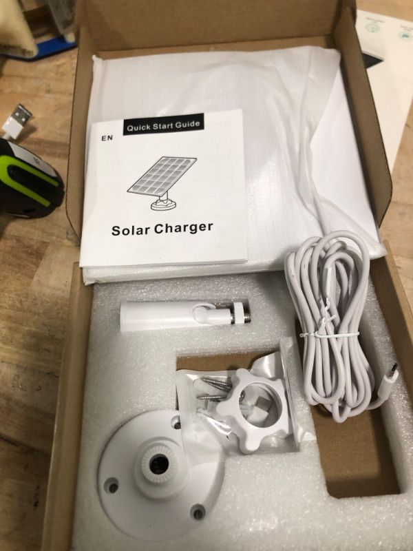Photo 1 of 5W Solar Panel for Security Camera Outdoor, 5V USB Solar Panel Charger Compatible with Rechargeable Battery Powered Cam, Camera Solar Panel with IP65 Waterproof, 9.8ft Cable, 360° Adjustable Bracket