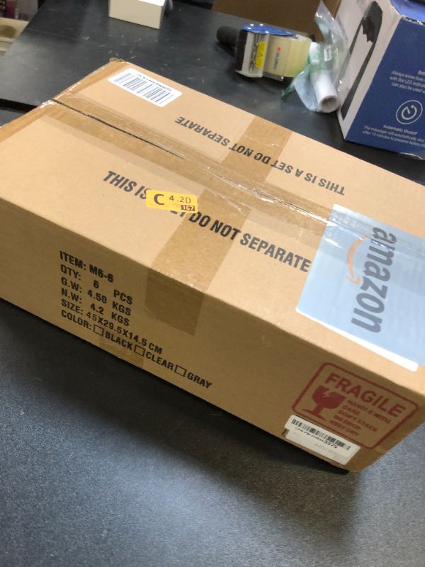 Photo 1 of Freebat 6 Pack Stackable Storage Bins with lids, 19Qt Plastic Bins for Storage, Closet Organizers and Storage, Storage Containers, Organization and Storage Boxes for Craft, Home, Pantry, Office, Dorm