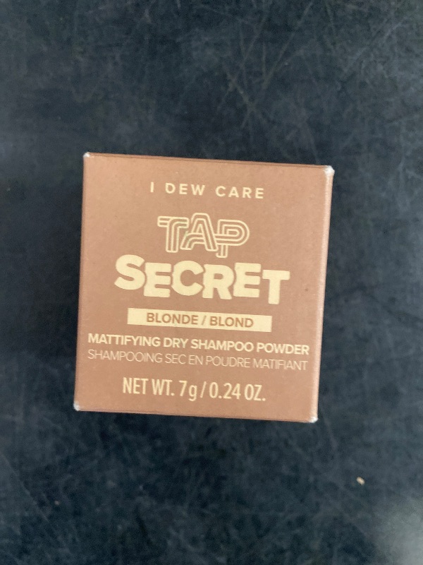 Photo 1 of I DEW CARE Biotin Clarifying Dry Shampoo - Tap Secret Blonde | Strengthening & Volumizing, Powder Type, Refillable, Travel size, Non-aerosol, Brunette, Korean Ginseng, Easter Basket Stuffers, 0.24 Oz