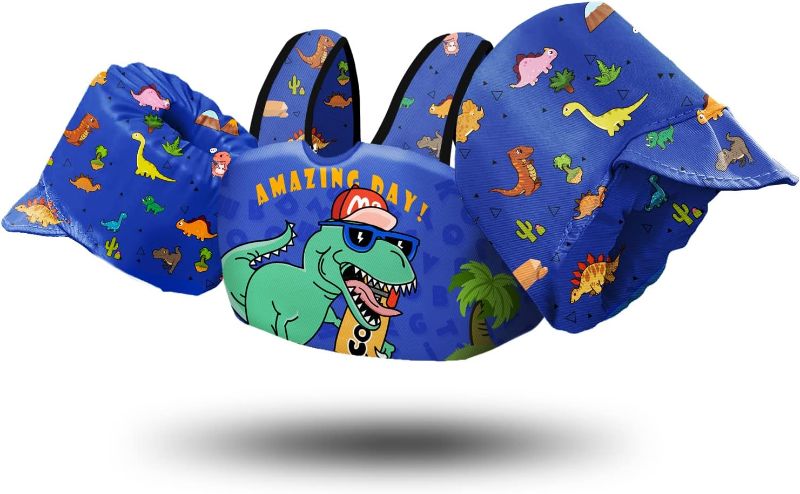Photo 1 of Chriffer Kids Swim Vest Life Jacket for 22-66 Pounds Boys and Girls, Toddler Floaties with Shoulder Harness Arm Wings for 2,3,4,5,6,7 Years Old Baby