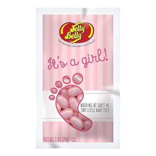 Photo 1 of Jelly Belly Presents "It's a GIRL" Bubble Gum Flavored JellyBeans - 1oz individual bags - 24 bag case