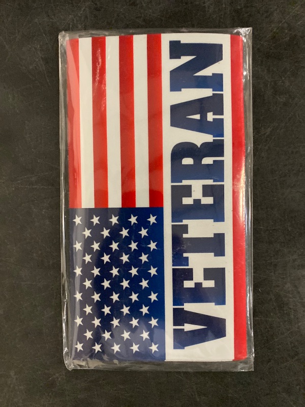 Photo 1 of GEEKBEAR American Flag Veteran Car Magnet (Flag, 3 Pack) - Reflective Waterproof Magnetic Sign - 7 x 4 in