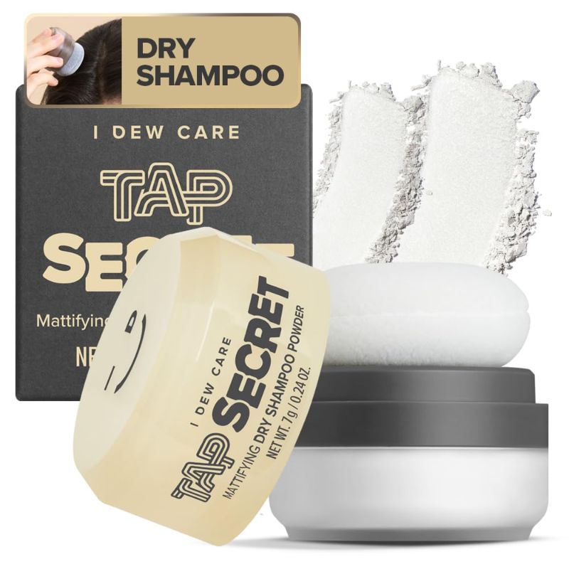 Photo 1 of I DEW CARE Biotin Clarifying Dry Shampoo - Tap Secret Original | Strengthening & Volumizing, Powder Type, Refillable, Travel size, Non-aerosol, Korean Ginseng, Easter Basket Stuffers, 0.24 Oz