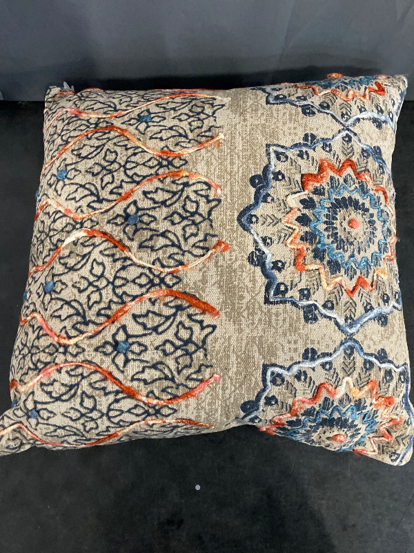Photo 1 of Medallion 20" x 20" Cotton Pillow Cover in Natural