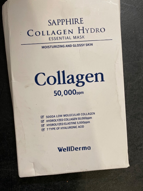 Photo 1 of WELLDERMA Sapphire Collagen Hydro Essential Mask 10 Sheets Skin Soothing Calming
