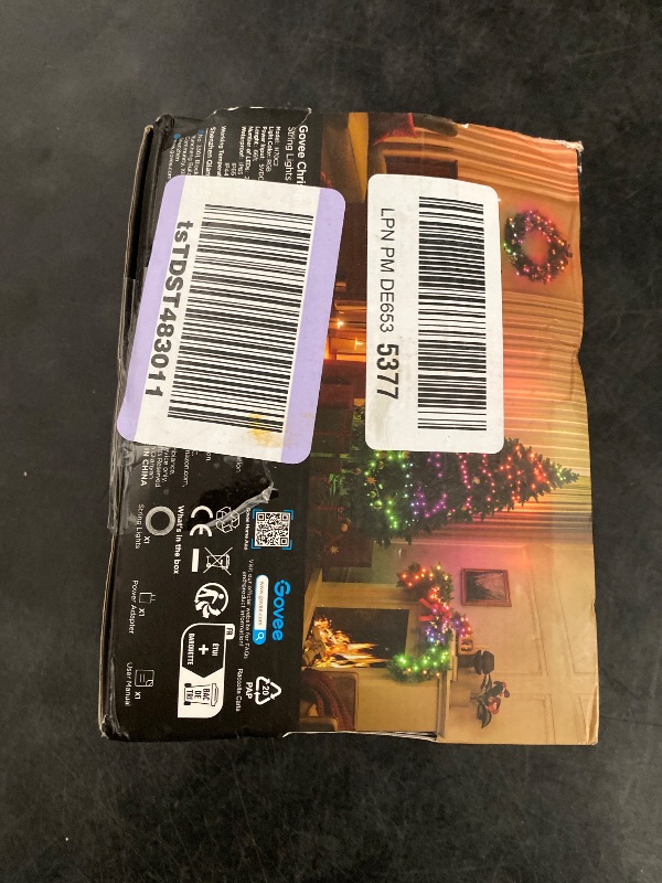 Photo 1 of Govee Christmas Lights 66ft, Smart RGBIC String Lights App-Controlled, 125+ Scene Modes, IP65 Waterproof, Sync with Music, Works with Alexa, Holiday Party Decorations Indoor Outdoor