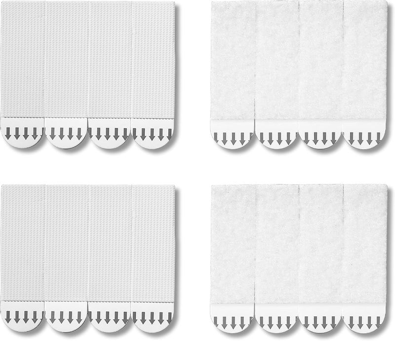 Photo 1 of 24-Pairs(48 Strips) Medium Picture Hanging Strips Heavy Duty, Hook and Loop Tape, Picture Hanger Damage Free, Water-Resistant Adhesive Strips for Frame Hanging and Christmas Decorations