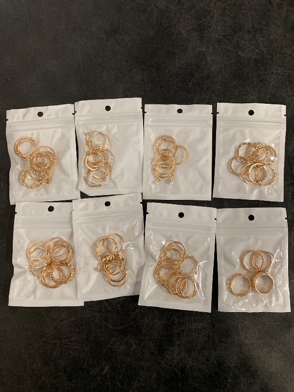 Photo 1 of 68 Pcs Gold Knuckle Rings Set for Women, Stackable Rings Boho Joint Finger Midi Rings Silver Hollow Carved Crystal Stacking Rings Pack for Gift