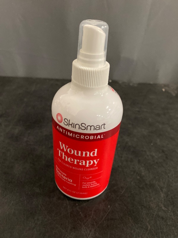 Photo 1 of SkinSmart Antimicrobial Wound Therapy, Hypochlorous Acid Safely Removes Bacteria so Wounds Can Heal, 8 Ounce Clear Spray