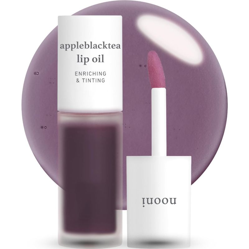 Photo 1 of NOONI Korean Vegan Appleseed Lip Oil - Appleblacktea | Long-Lasting, Moisturizing, Plumping, Revitalizing for Dry Lips, Waterproof, No Peel Off, Hydrating, Easter Basket Stuffers, 0.12 FL Oz