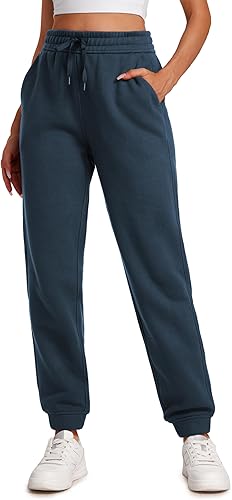 Photo 1 of L CRZ YOGA Cotton Fleece Lined Sweatpants Women High Waisted Warm Casual Lounge Jogger Pants with Pockets