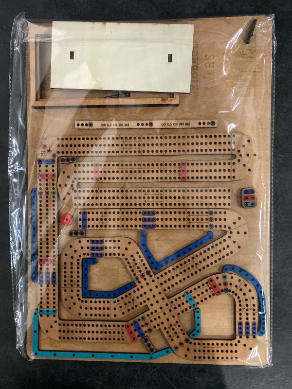 Photo 1 of Cribbage Wars Board Game,2025 Wooden Cribbage Board Game Set Traps Cribbage Games Classic Board Game Night Bar Games for Families