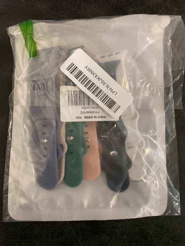 Photo 1 of 6 Pack Watch Bands Compatible with Apple Watch Bands Series 10 40mm 38mm 41mm 42mm 44mm 45mm 46mm 49mm,Silicone Waterproof Strap for iWatch Series 10 9 Ultra 8 7 6 5 4 3 2 1 SE Women Men